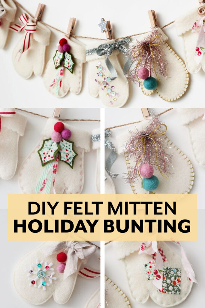 Felt Mitten Garland tutorial by Nana Company - J. Conlon and Sons