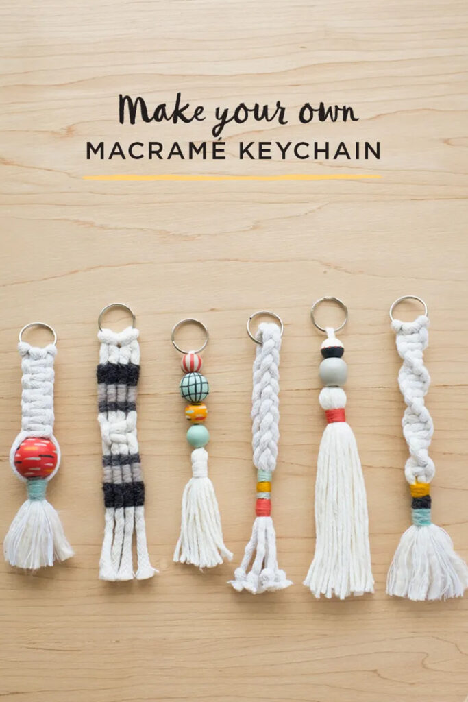 Tutorial Keychain Tali Mecrame Macrame Keychain tutorials from Think Make Share - J. Conlon and Sons