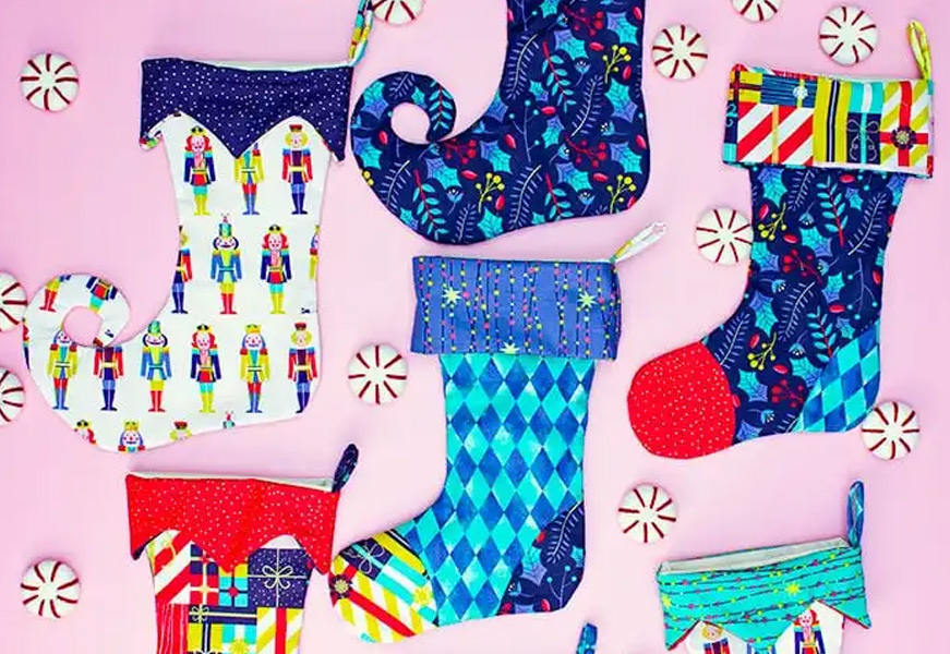 Fun Christmas Stocking sewing tutorial from Fleece Fun - J. Conlon and Sons
